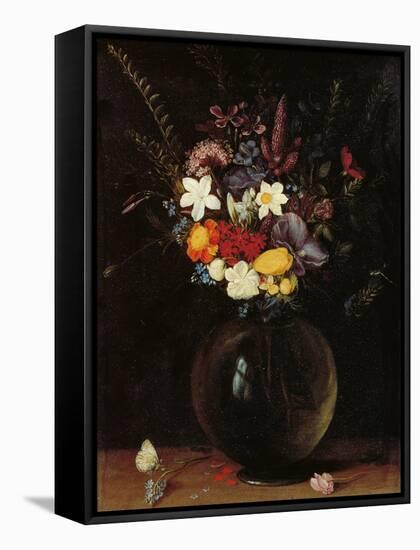 Vase of Flowers-Jan Brueghel the Elder-Framed Stretched Canvas