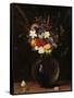 Vase of Flowers-Jan Brueghel the Elder-Framed Stretched Canvas