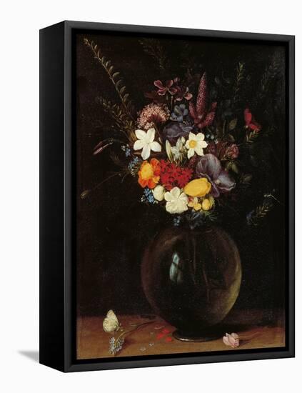 Vase of Flowers-Jan Brueghel the Elder-Framed Stretched Canvas