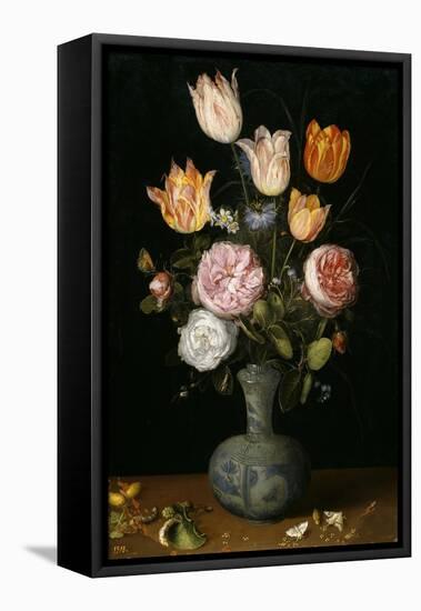 Vase of Flowers-Jan Brueghel the Elder-Framed Stretched Canvas