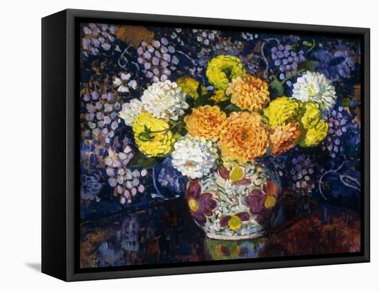 Vase of Flowers-Theo Rysselberghe-Framed Stretched Canvas