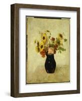 Vase of Flowers-Odilon Redon-Framed Giclee Print