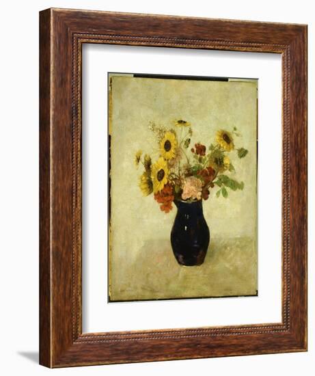 Vase of Flowers-Odilon Redon-Framed Giclee Print