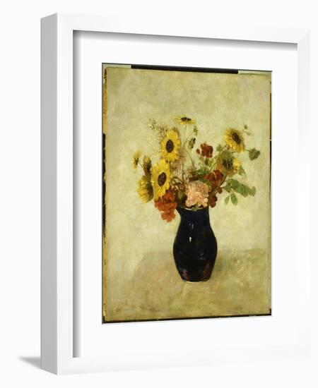 Vase of Flowers-Odilon Redon-Framed Giclee Print