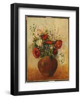 Vase of Flowers-Odilon Redon-Framed Giclee Print