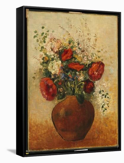 Vase of Flowers-Odilon Redon-Framed Stretched Canvas