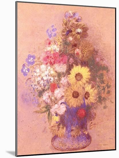 Vase of Flowers-Mary Cassatt-Mounted Giclee Print