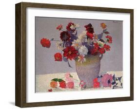 Vase of Flowers-Achille Lauge-Framed Giclee Print