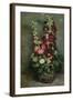 Vase of Hollyhocks, 1886-Vincent van Gogh-Framed Giclee Print