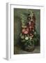 Vase of Hollyhocks, 1886-Vincent van Gogh-Framed Premium Giclee Print