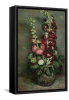 Vase of Hollyhocks, 1886-Vincent van Gogh-Framed Stretched Canvas