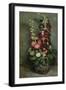 Vase of Hollyhocks, 1886-Vincent van Gogh-Framed Giclee Print