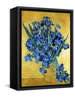 Vase of Irises Against a Yellow Background, c.1890-Vincent van Gogh-Framed Stretched Canvas