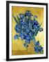 Vase of Irises Against a Yellow Background, c.1890-Vincent van Gogh-Framed Giclee Print