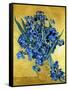 Vase of Irises Against a Yellow Background, c.1890-Vincent van Gogh-Framed Stretched Canvas