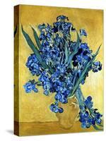 Vase of Irises Against a Yellow Background, c.1890-Vincent van Gogh-Stretched Canvas