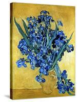 Vase of Irises Against a Yellow Background, c.1890-Vincent van Gogh-Stretched Canvas