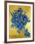 Vase of Irises Against a Yellow Background, c.1890-Vincent van Gogh-Framed Giclee Print