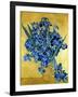 Vase of Irises Against a Yellow Background, c.1890-Vincent van Gogh-Framed Giclee Print