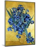 Vase of Irises Against a Yellow Background, c.1890-Vincent van Gogh-Mounted Premium Giclee Print
