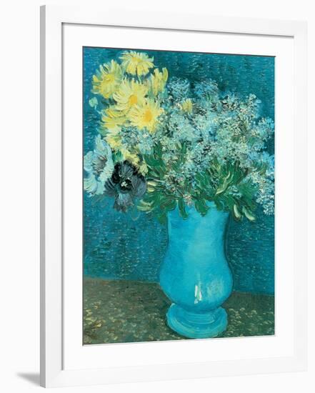 Vase of Lilacs, Daisies and Anemones, c.1887-Vincent van Gogh-Framed Art Print