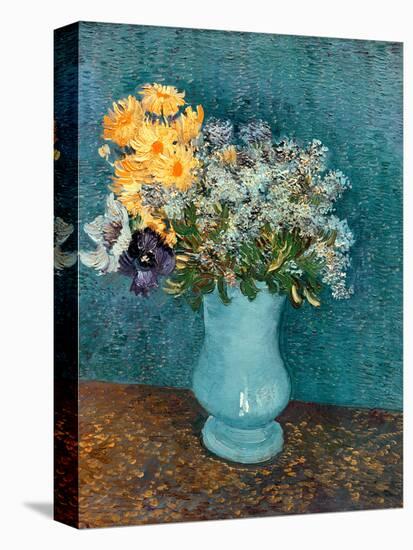 Vase of Lilacs, Daisies and Anemones, c.1887-Vincent van Gogh-Stretched Canvas