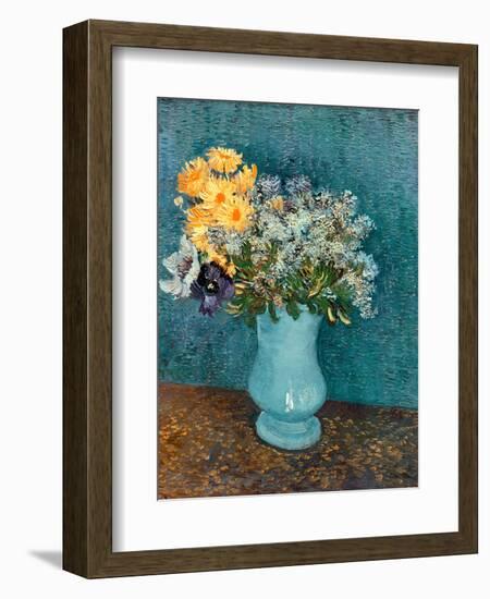 Vase of Lilacs, Daisies and Anemones, c.1887-Vincent van Gogh-Framed Premium Giclee Print