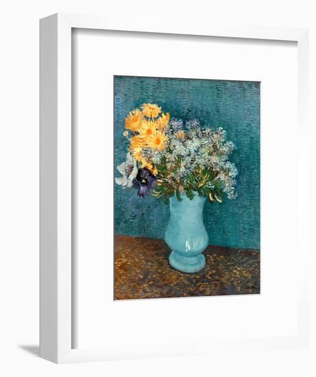 Vase of Lilacs, Daisies and Anemones, c.1887-Vincent van Gogh-Framed Premium Giclee Print