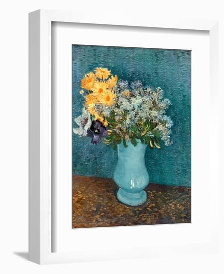 Vase of Lilacs, Daisies and Anemones, c.1887-Vincent van Gogh-Framed Premium Giclee Print