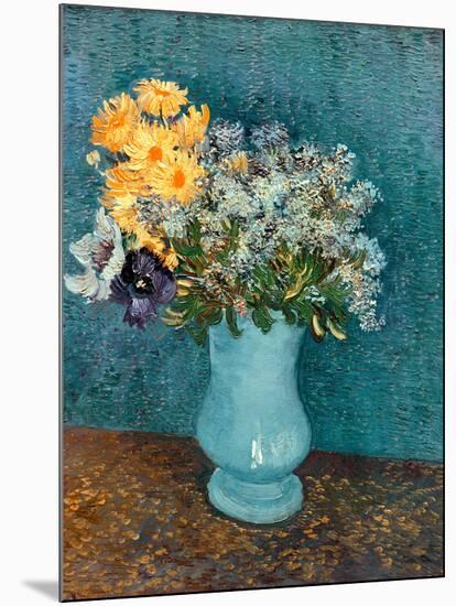 Vase of Lilacs, Daisies and Anemones, c.1887-Vincent van Gogh-Mounted Giclee Print