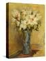 Vase of Lillies and Roses, C.1870-Pierre-Auguste Renoir-Stretched Canvas