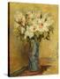 Vase of Lillies and Roses, C.1870-Pierre-Auguste Renoir-Stretched Canvas
