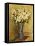 Vase of Lillies and Roses, C.1870-Pierre-Auguste Renoir-Framed Stretched Canvas