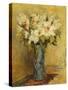 Vase of Lillies and Roses, C.1870-Pierre-Auguste Renoir-Stretched Canvas