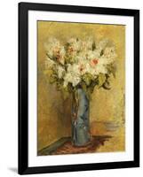 Vase of Lillies and Roses, C.1870-Pierre-Auguste Renoir-Framed Giclee Print