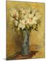 Vase of Lillies and Roses, C.1870-Pierre-Auguste Renoir-Mounted Giclee Print