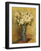 Vase of Lillies and Roses, C.1870-Pierre-Auguste Renoir-Framed Giclee Print