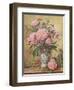 Vase of Peonies and Canterbury Bells-Albert Williams-Framed Giclee Print