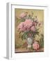 Vase of Peonies and Canterbury Bells-Albert Williams-Framed Giclee Print