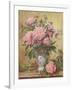 Vase of Peonies and Canterbury Bells-Albert Williams-Framed Giclee Print