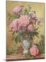 Vase of Peonies and Canterbury Bells-Albert Williams-Mounted Giclee Print