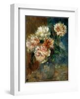 Vase of peonies-Pierre-Auguste Renoir-Framed Giclee Print