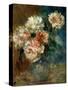 Vase of peonies-Pierre-Auguste Renoir-Stretched Canvas