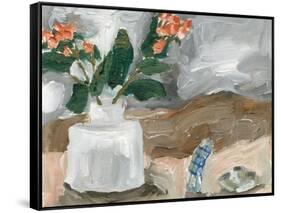 Vase of Pink Flowers III-Melissa Wang-Framed Stretched Canvas