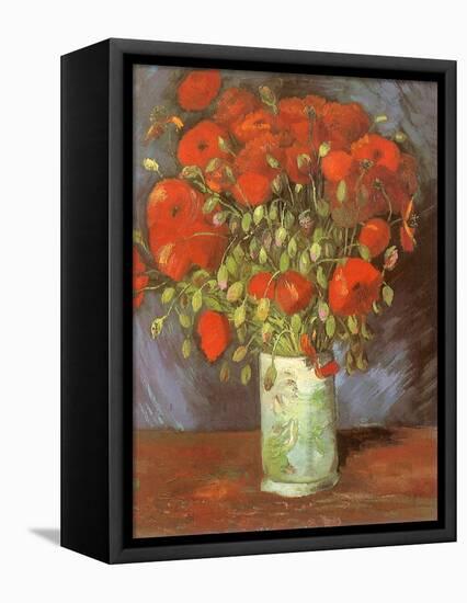 Vase of Poppies, 1886-Vincent van Gogh-Framed Stretched Canvas