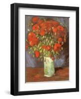Vase of Poppies, 1886-Vincent van Gogh-Framed Premium Giclee Print