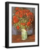 Vase of Poppies, 1886-Vincent van Gogh-Framed Giclee Print