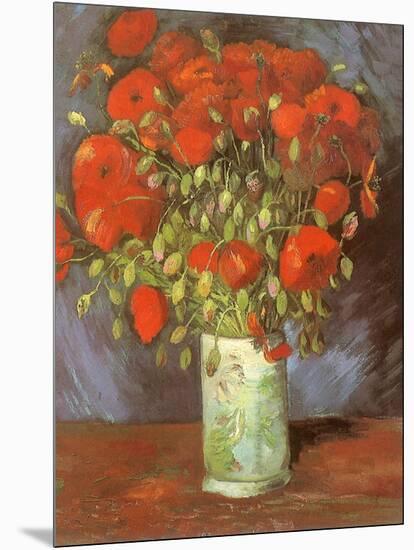 Vase of Poppies, 1886-Vincent van Gogh-Mounted Giclee Print