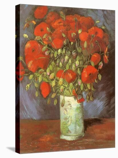 Vase of Poppies, 1886-Vincent van Gogh-Stretched Canvas