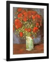 Vase of Poppies, 1886-Vincent van Gogh-Framed Giclee Print